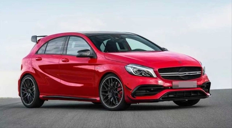  MERCEDES W176 A SERISI IÇIN UYUMLU A45 AMG GORUNUM FULL BODY KIT (2013-2018)